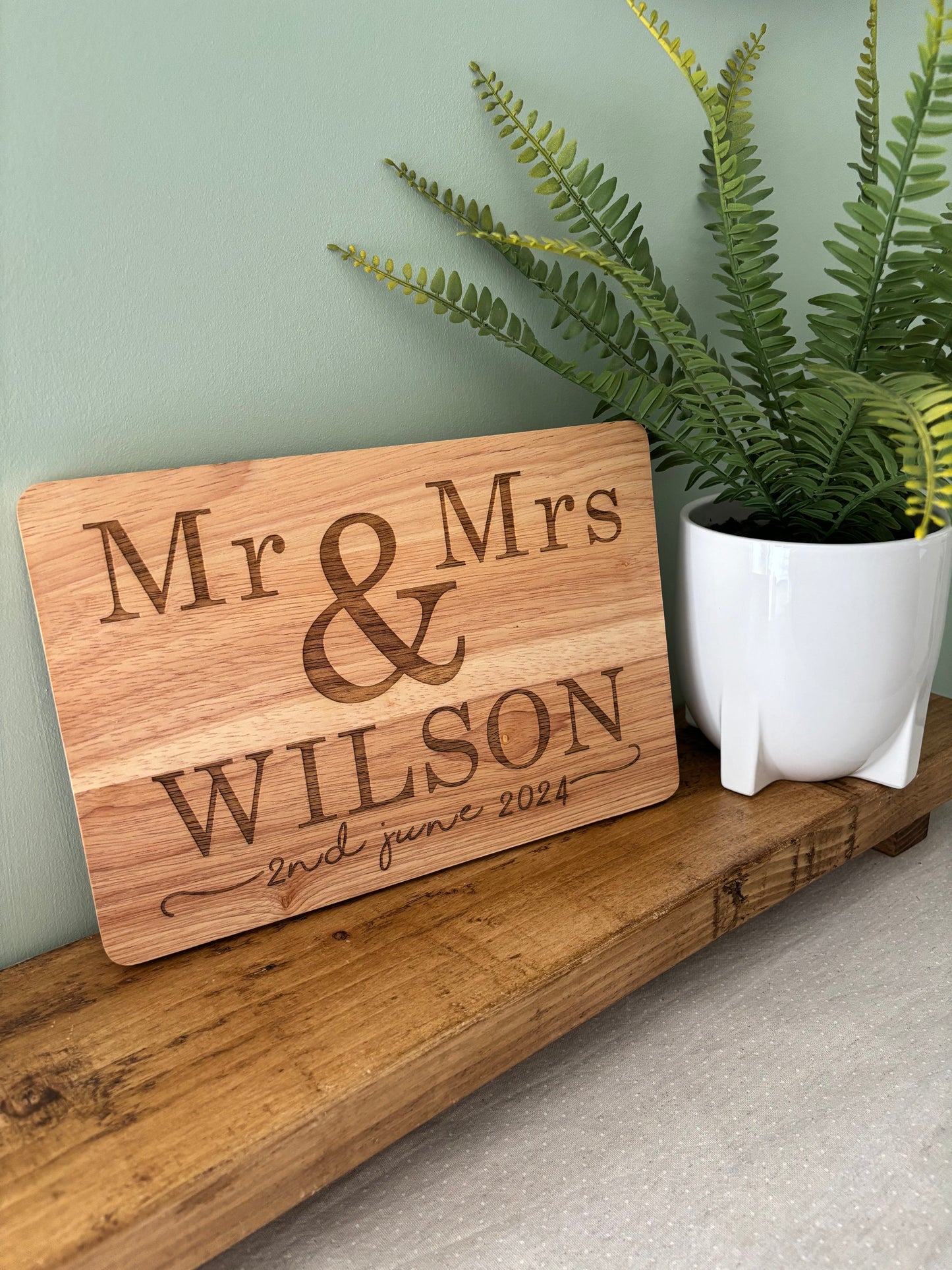 Mr & Mrs Wedding Chopping Board