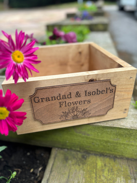 Personalised Wooden Planter