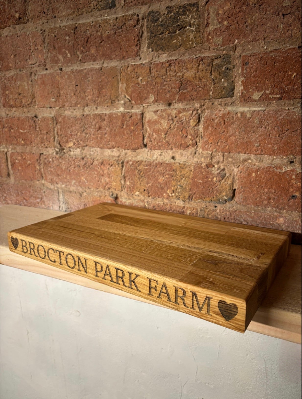 Engraved Oak Butchers Block Board