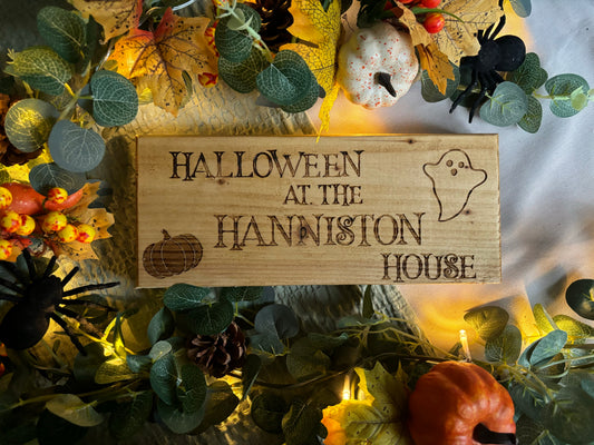 Halloween House Family Sign