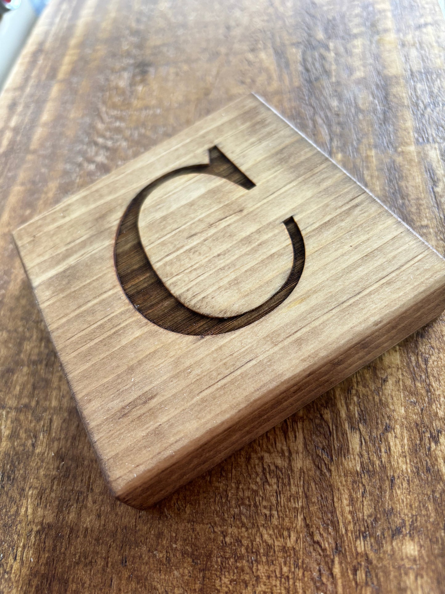 Chunky Rustic Wooden Coaster