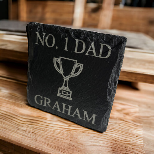 Father’s Day Personalised Slate Coaster