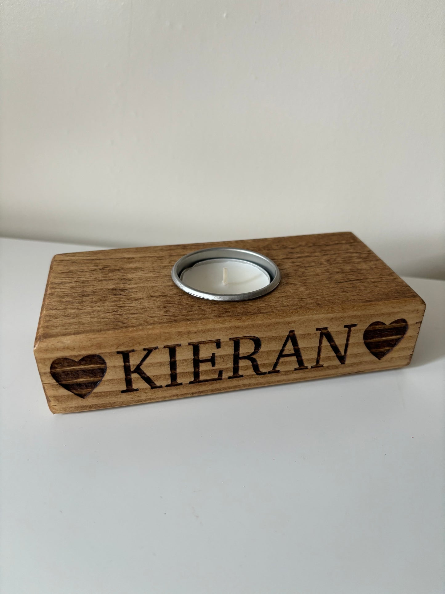 Engraved Single Tea Light Holder