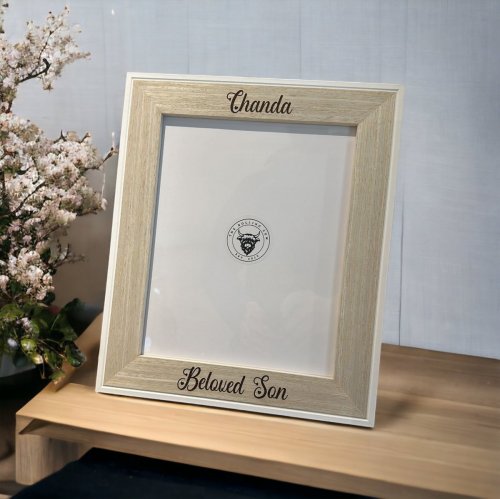 White Wooden Personalised Frame