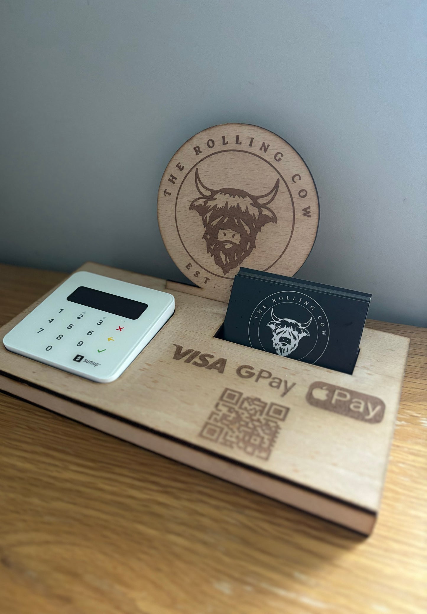 Business card and payment display