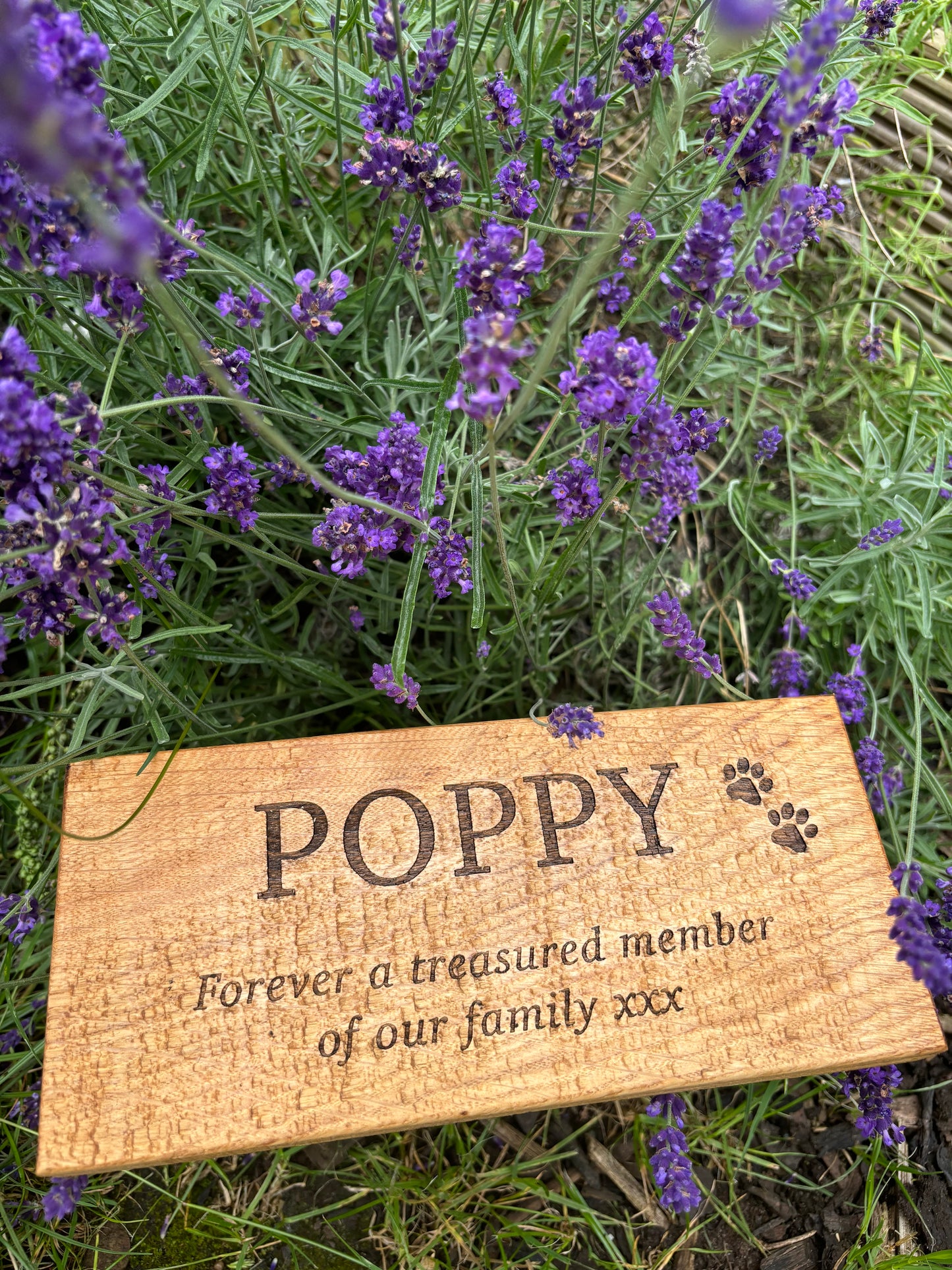 Pet Oak Engraved Memorial Plaque