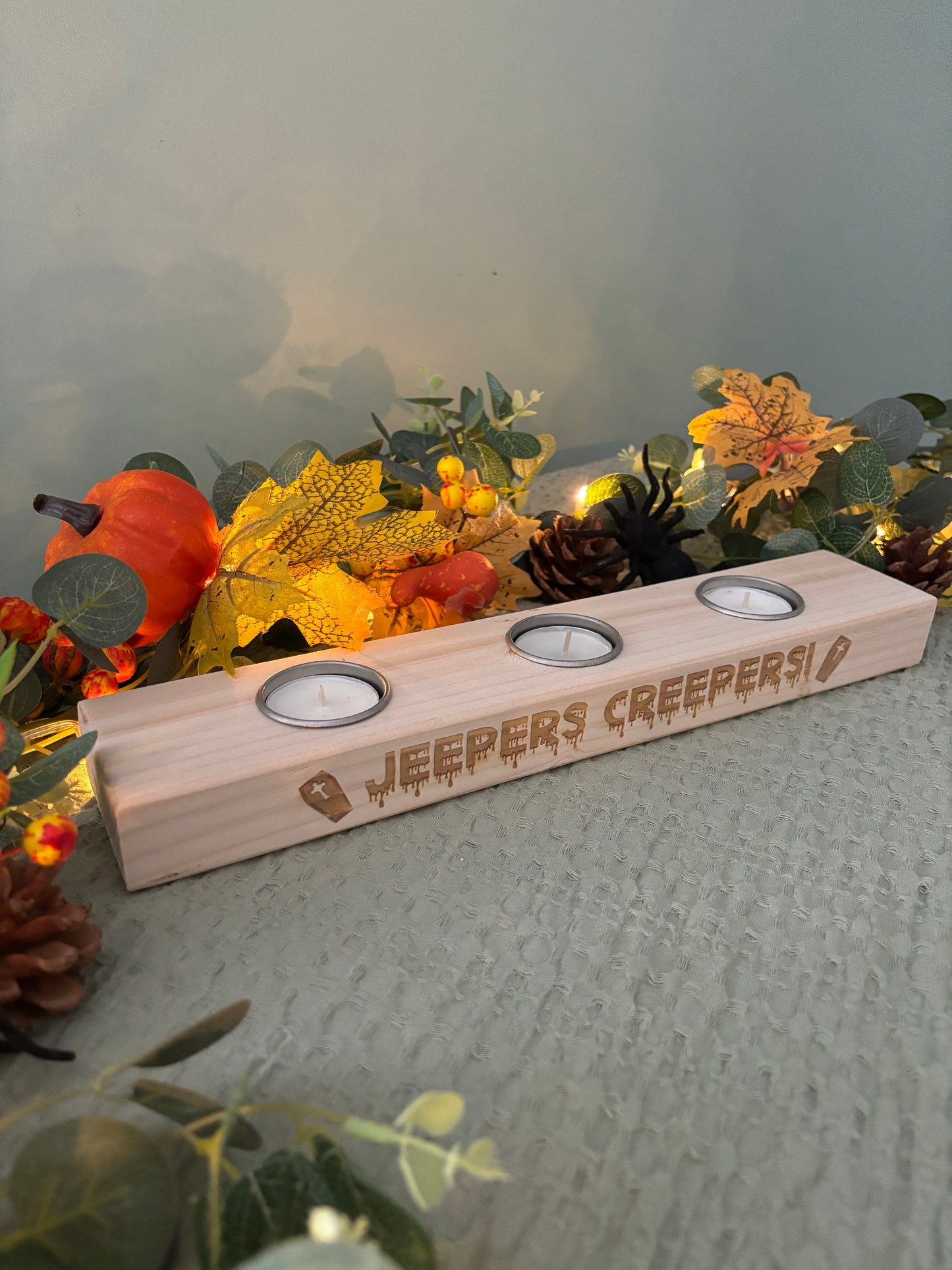 Halloween ‘Jeepers Creepers’ Tea Light Holder