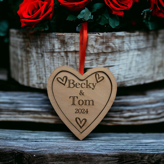 Personalised Wooden Love Heart