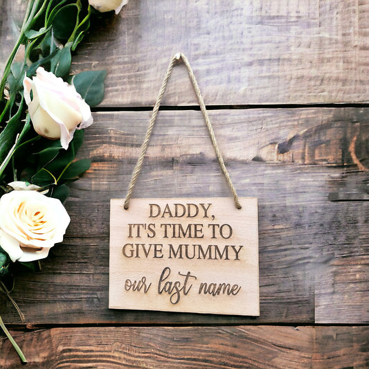 Wooden Hanging Wedding Sign