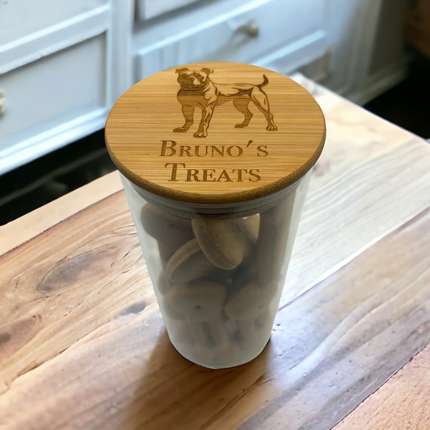 Pet Treat Glass Jar