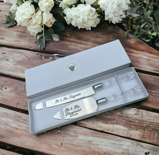 Personalised Wedding Cake Knife Set