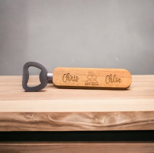 Wooden Anniversary Bottle Opener