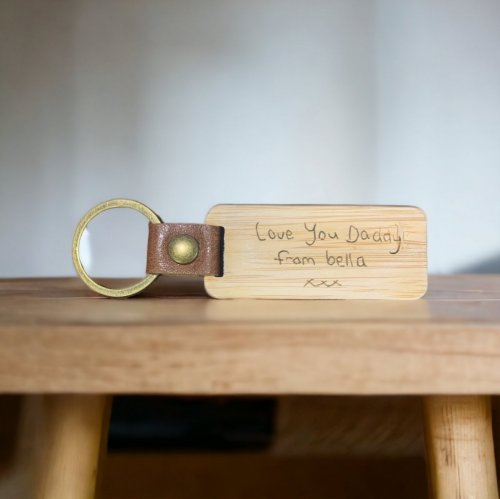 Wooden Tag Key Ring