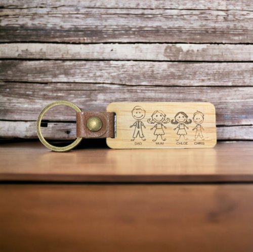 Wooden Tag Key Ring