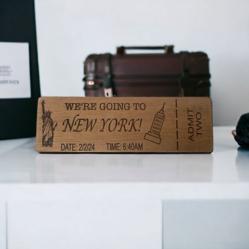 Wooden Destination Ticket