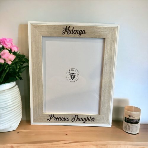 White Wooden Personalised Frame